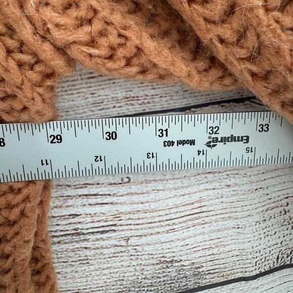 Free People Crop Oversized Boxy Turtleneck Sweater Womens Small Brown Clay - Picture 11 of 12